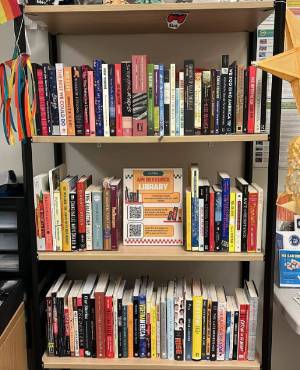 CAPISE's API Resource Library Photo of bookshelf in CAPISE full of books