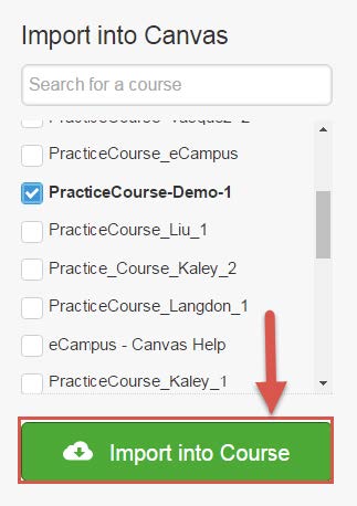 Import SJSU template to Course in Canvas image