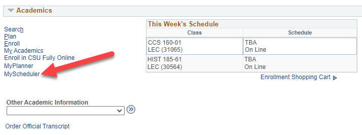 MyScheduler in MySJSU MyScheduler in MySJSU
