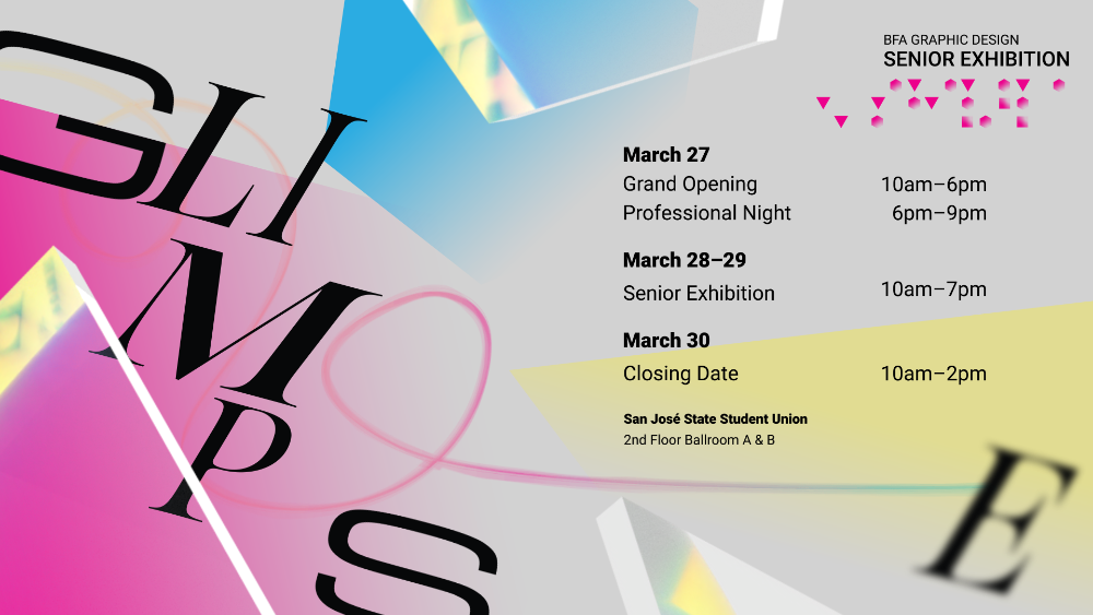 Invitation to 2025 Graphic Design BFA Senior Show