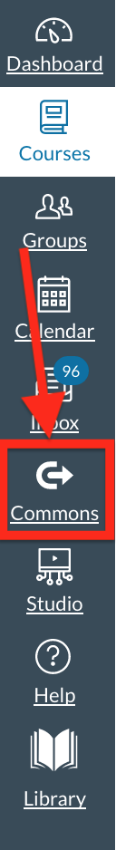 click "Commons" button from the side bar