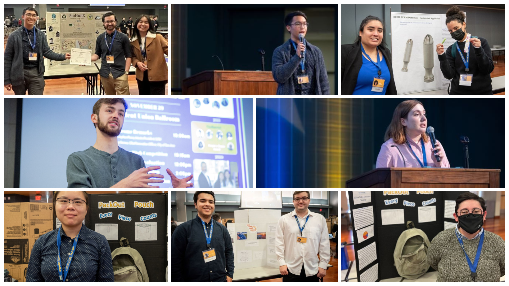 A photo collage of HonorsX students participating in the SVIC in Fall 2022.