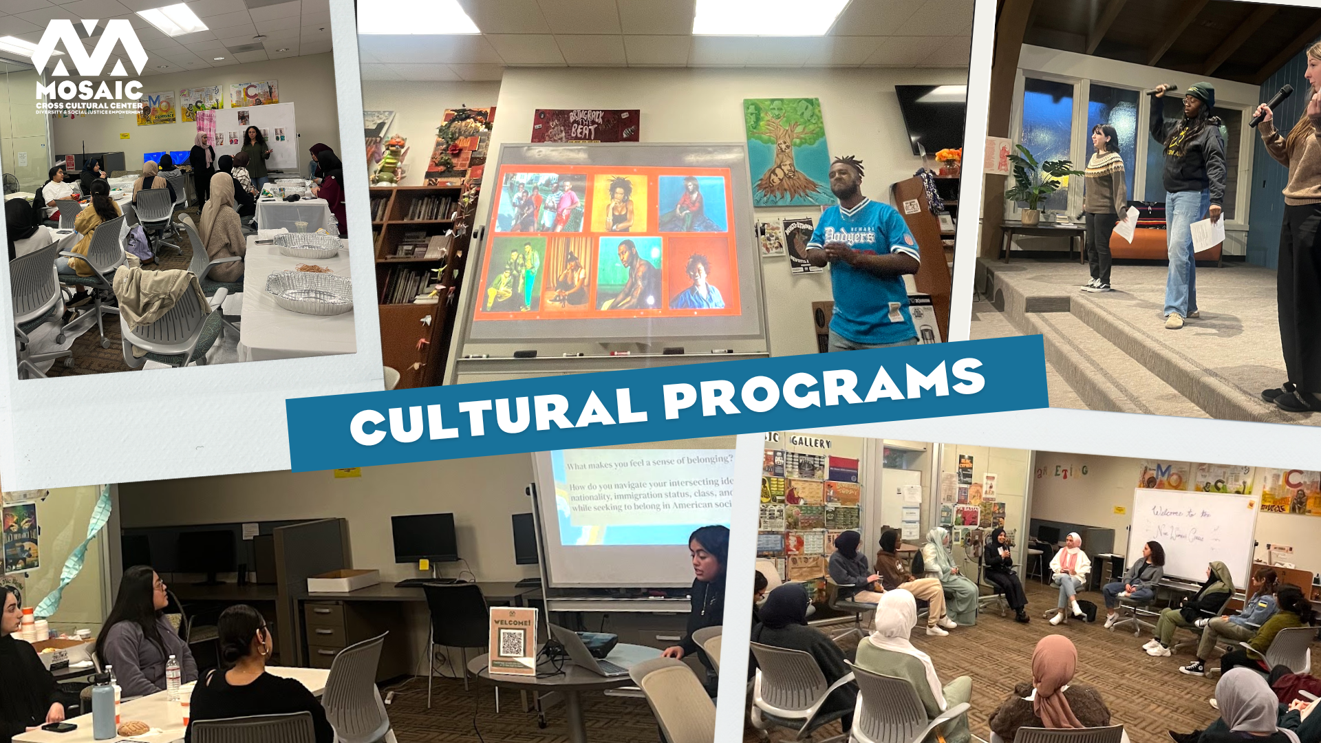 Collage of images from Mosaic cultural program