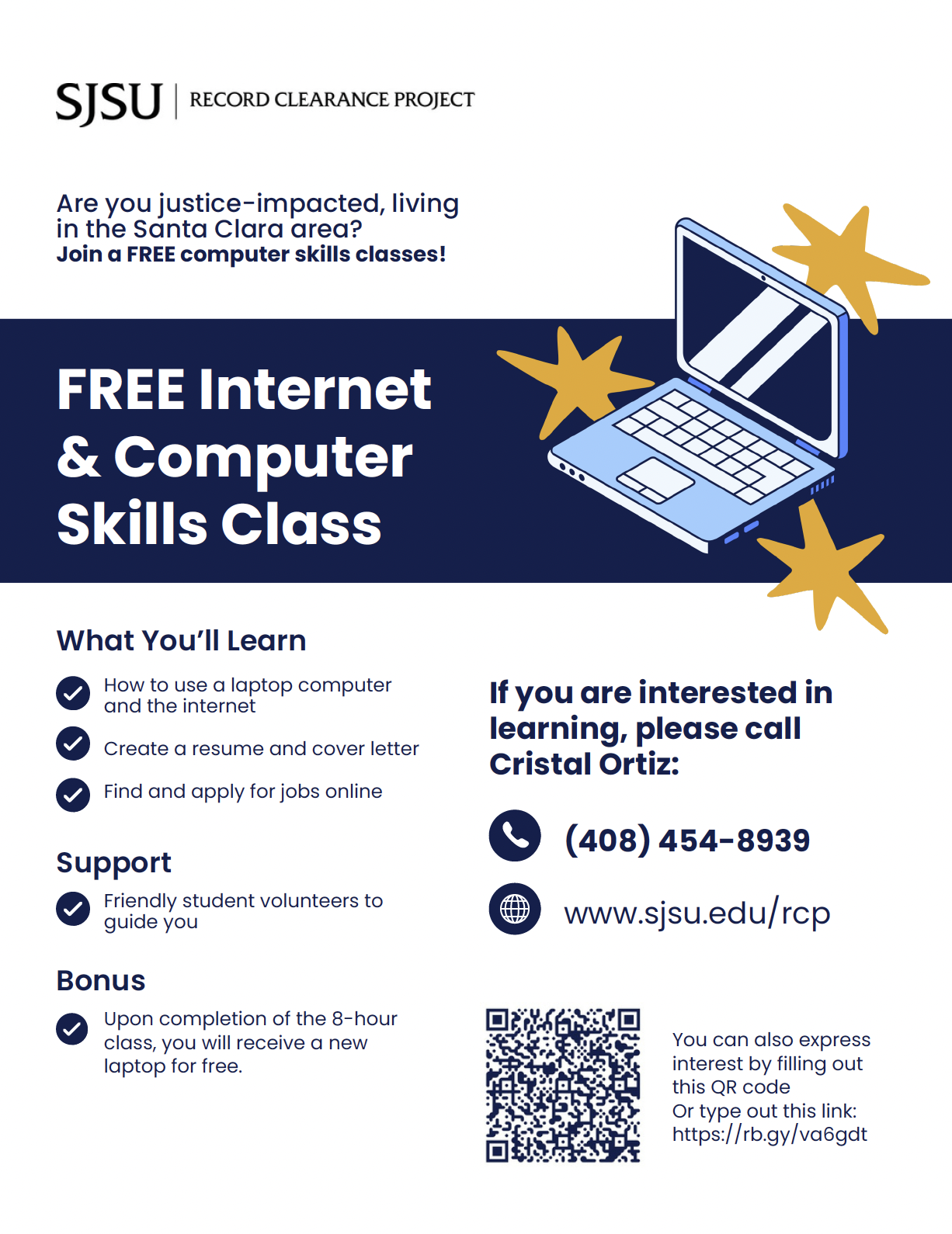 Computers and the Internet Classes flyer Computers and the Internet Classes flyer