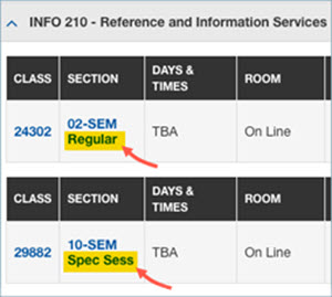 Special session versus Regular session Special session versus Regular session